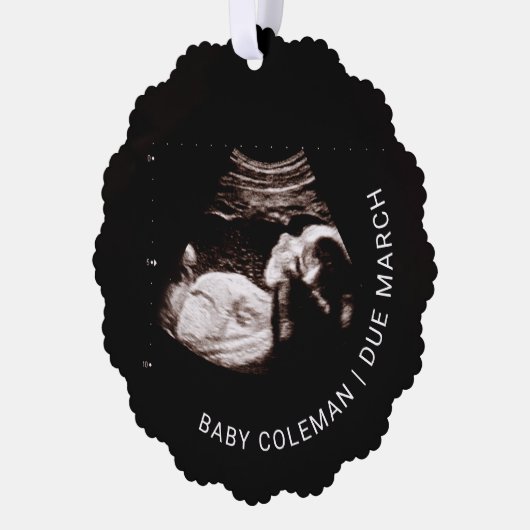 Baby's eerste glimp kerst ornament Kaart (Links)