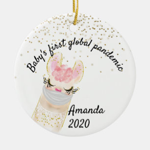 Baby's eerste Global Pandemic Llama 2020 Keramisch Ornament