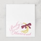 Baby's eerste haircut plaatskaartje (Buitenkant ongevouwen)