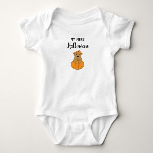 Baby's eerste halloween Beer Pumpkin Baby-pak Romper (Voorkant)