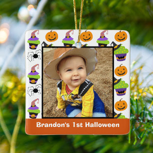 Baby's eerste Halloween Foto Cute Personalized Keramisch Ornament