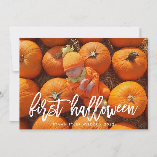 Baby's eerste Halloween-fotokaart Kaart (Voorkant)