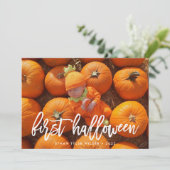 Baby's eerste Halloween-fotokaart Kaart (Staand voorkant)