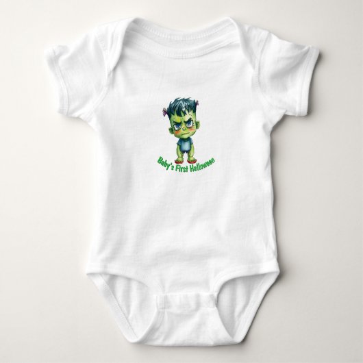 Baby's eerste Halloween Frankenstein  Romper (Voorkant)