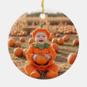 Baby's eerste Halloween-geest met pompoenen Keramisch Ornament (Achterkant)