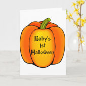 Baby's eerste halloween kaart (Gele Bloem)