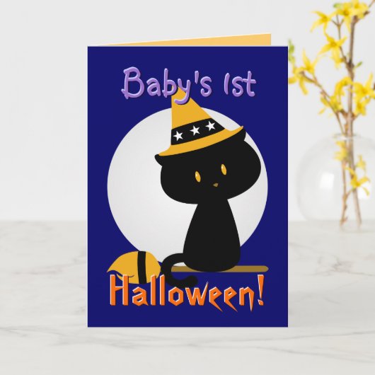 Baby's eerste Halloween Kaart (Gele Bloem)
