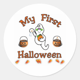 Baby's eerste halloween ronde sticker