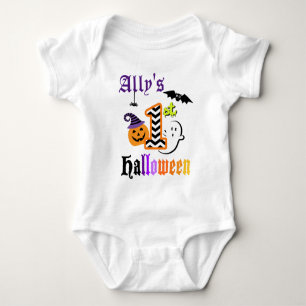 Babys Eerste Halloween Shirt w Chevron