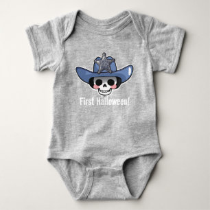Baby's eerste Halloween, Skelet Cowboy Rompertje Romper