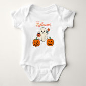Baby's eerste Halloween-spook en pompoen Romper (Voorkant)