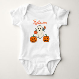 Baby's eerste Halloween-spook en pompoen Romper