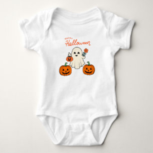 Baby's eerste Halloween-spook en pompoen Romper