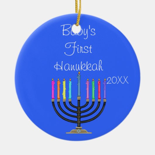 BABY'S EERSTE HANUKKAH-Ornament Keramisch Ornament (Voorkant)
