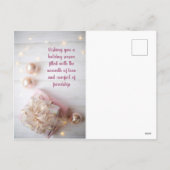 Baby's eerste Instagram-kerstfoto's Girly Pink Feestdagenkaart (Achterkant)