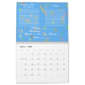 Baby's eerste jaar blauwe agenda kalender (Mar 2026)