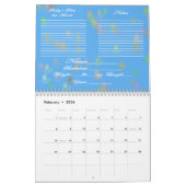 Baby's eerste jaar blauwe agenda kalender (Feb 2026)