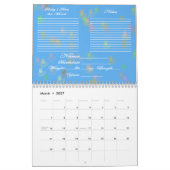 Baby's eerste jaar blauwe agenda kalender (Mar 2027)