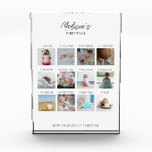 Baby's eerste jaar Foto collage geboorte Stats (Voorkant)