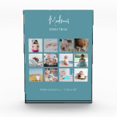 Baby's eerste jaar Foto collage geboorte Stats Blu (Voorkant)