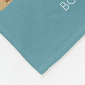 Baby's eerste jaar Foto collage geboorte Stats Blu Fleece Deken (Hoek)