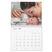 Baby's eerste jaar Fotocollage familie Keepslag Kalender (Jan 2027)