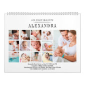 Baby's eerste jaar Fotocollage familie Keepslag Kalender (Hoes)