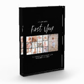 Baby's eerste jaar fotocollage schrift fotoblokken (Links)
