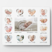 Baby's eerste jaar Hart Foto Keepslag Collage Fotoplaat (Voorkant)