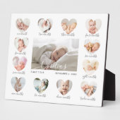 Baby's eerste jaar Hart Foto Keepslag Collage Fotoplaat (Zijkant)