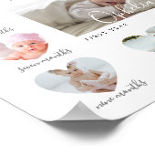 Baby's eerste jaar Hart Foto Keepslag Collage Poster (Hoek)