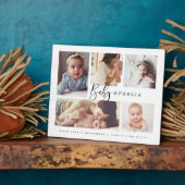 Baby's eerste jaar Newborn Photo Collage Keepomwil Fotoplaat (Zijkant)