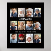 Baby's eerste jaar Poster-/printcollage - kan form Poster (Voorkant)