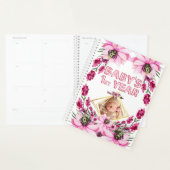Baby's eerste jaar waterverf florale poot dij foto planner (Display)