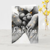 Baby's eerste jaar Wenskaart Kaart (Gele Bloem)