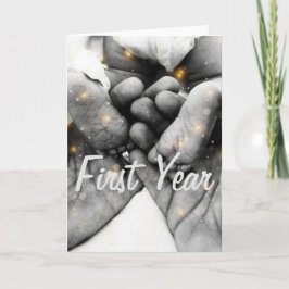 Baby's eerste jaar Wenskaart Kaart