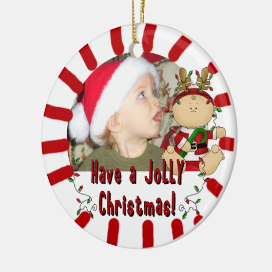 Baby's eerste Jolly Ornament met kersttasje (Links)