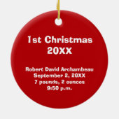 Baby's eerste Jolly Ornament met kersttasje (Achterkant)