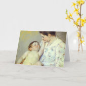 Baby's eerste kazerne. c. 1890, Mary Cassatt Kaart (Gele Bloem)
