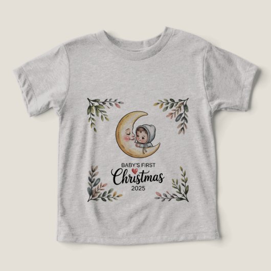 Baby's eerste kerst 2025  Maan & Baby (Design voorkant)