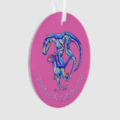 Baby's eerste kerst 2025 meisje Velociraptor Ornament (voorkant)