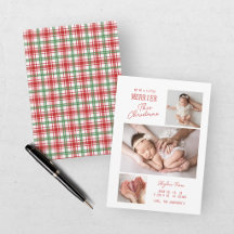 Baby's eerste kerst 3 foto collage geboorte