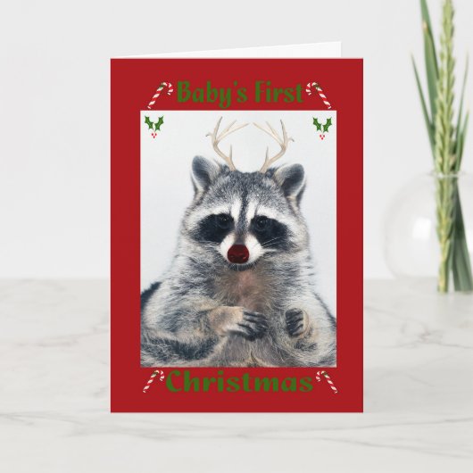 Baby's eerste kerst 5 feestdagen kaart (Voorkant)