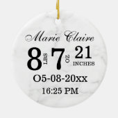 Baby's eerste kerst aangepaste foto keramisch ornament (Achterkant)