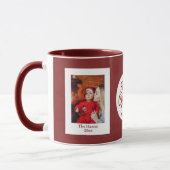 Baby's eerste kerst aangepaste naam foto aandenken mok (Links)