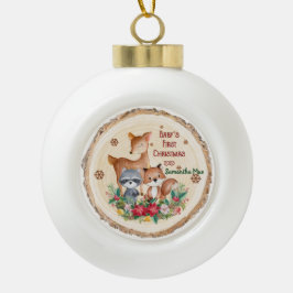 Baby's eerste kerst aangepaste naam Keepsake Keramische Bal Ornament