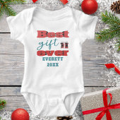Babys eerste kerst aangepaste naam romper