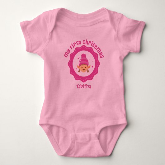 Baby's Eerste Kerst Baljurk Romper (Voorkant)
