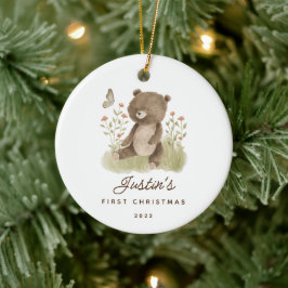 Baby's Eerste Kerst Beer Keramische Versiering Keramisch Ornament