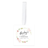 Baby's Eerste Kerst Custom Naam Foto Decoratie (Voorkant)